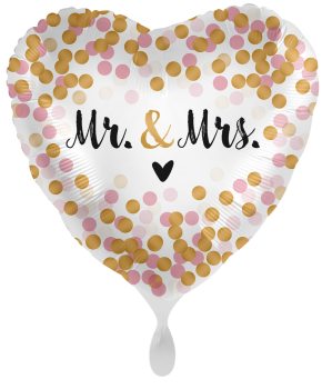 Folienballon - Mr & Mrs Konfetti - ø 43cm